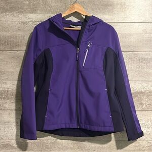 Free Tech Purple Women’s Hooded Fall Jacket sz Lg 12/14